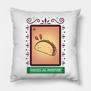 Tacos al pastor Mexican food Pillow