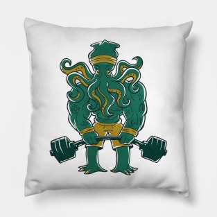 Cthulhu lifting weights Pillow