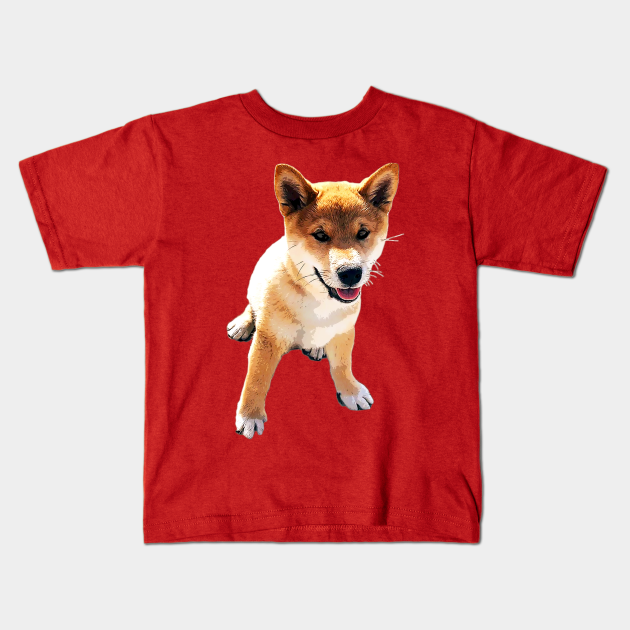 DFUFHDUF3 Kids T-Shirt Fashion Loose Cute Shiba Inu Puppy Dog t Shirt Cotton Linen Breathable Gift for Girl T-Shirts