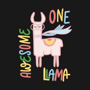 One Awesome Llama T-Shirt