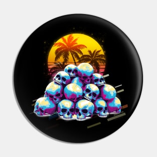 Skull retro80s Pin