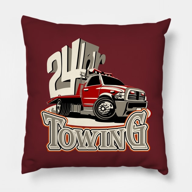 Cartoon truck Pillow by Mechanik