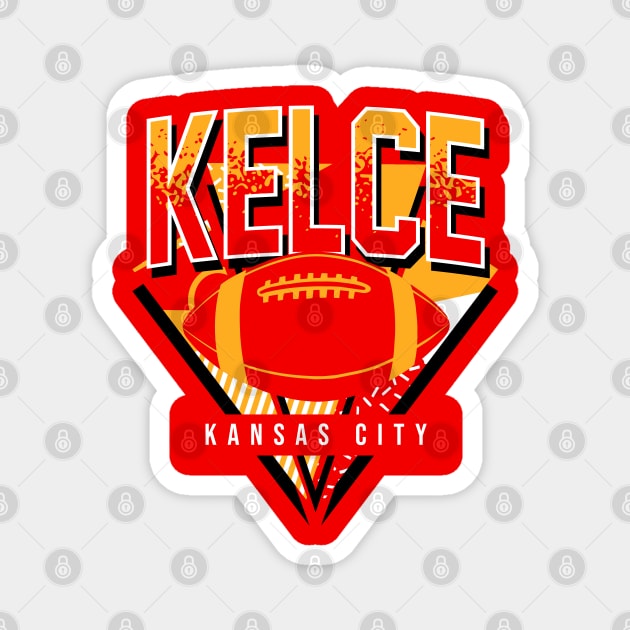 Kelce Kansas City Football Retro Magnet by funandgames