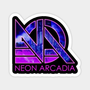 Neon Arcadia This Future City Logo Magnet