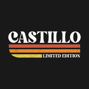 CASTILLO Surname Funny Reunion Retro Vintage 70s 80s Birthday T-Shirt