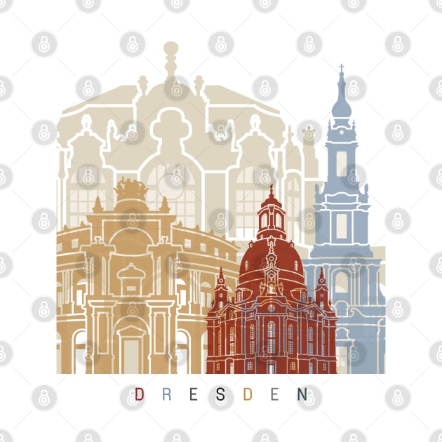 Dresden  skyline poster by PaulrommerArt