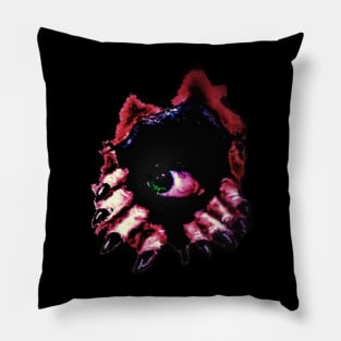 Creepy Peephole Pillow