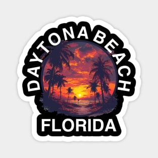 Daytona Beach - Florida (with White Lettering) Magnet