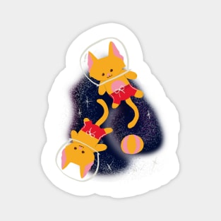 Cats Summer Space Swimming Vortex Magnet