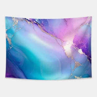 Pink, Purple And Blue Marble Tapestry