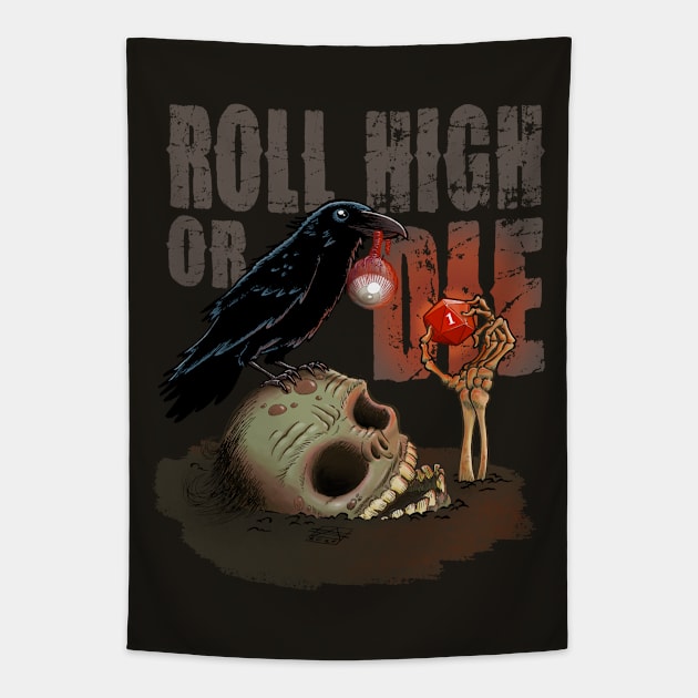Roll high or die - dark Tapestry by captainsmog