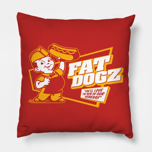 FAT DOGZ Pillow by ROBZILLA