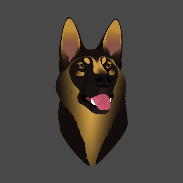 SimpliciTee - Sable German Shepherd by Larthan