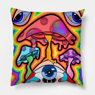 Trippy Shrooms Pillow