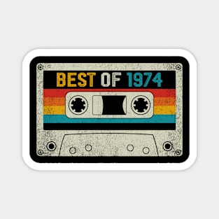 Best Of 1974 50th Birthday Gifts Cassette Tape Magnet