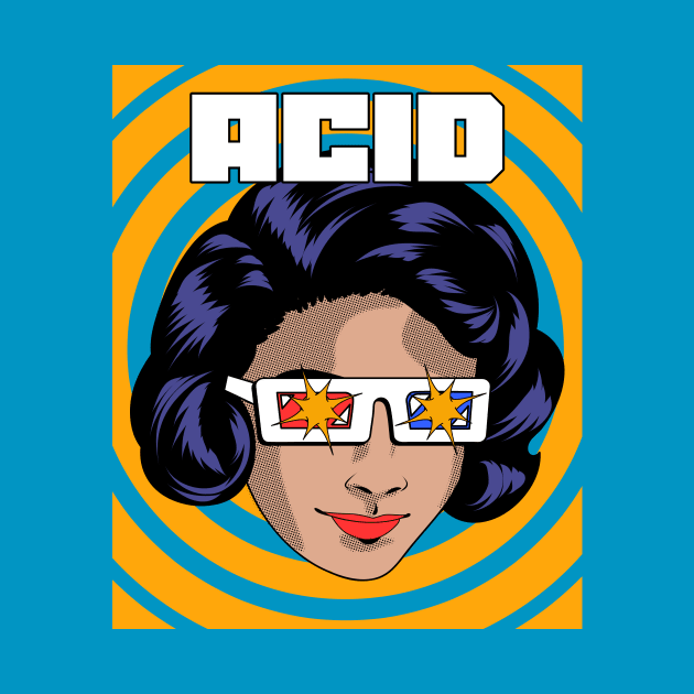 Acid Retro 3d glasses Trippy Laser Eyes by Tip Top Tee's