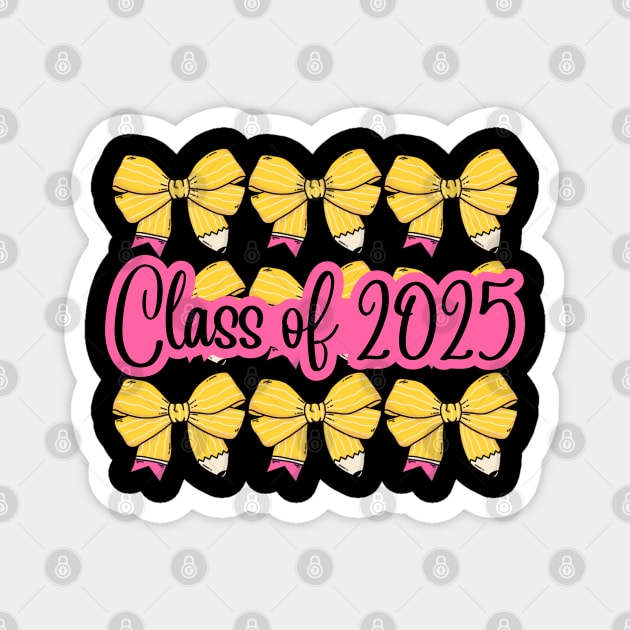Bow Tie Pencil Class Of 2025 Magnet by The WYLD Tribe
