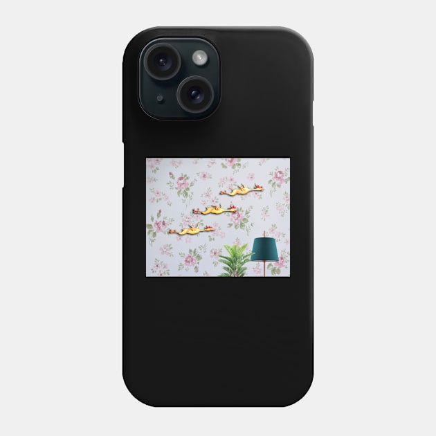 Rubber Chickens on Wallpaper Phone Case by Tom Tom + Co