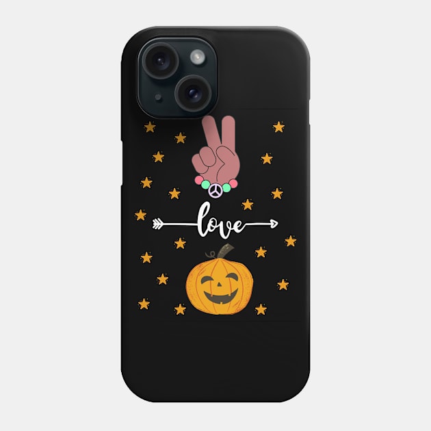 Peace Love And Pumpkin Phone Case by TANSHAMAYA