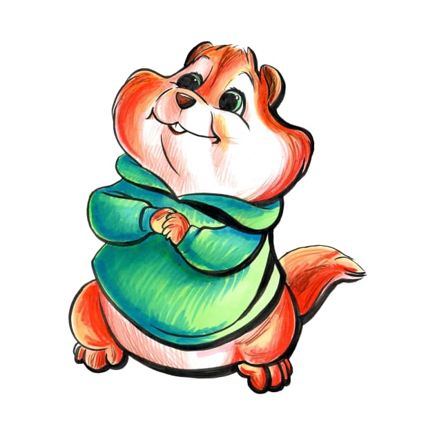 Theodore Chipmunk by AlexandraBowmanArt