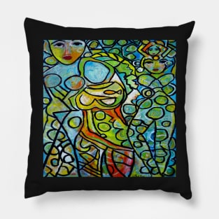 Green Goddesses Pillow