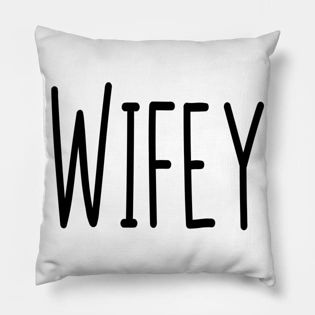 Wifey, Wife, Bae, Spouse gift, Baby Mama, Baby Momma, gift idea, birthday gift, couples shirt Pillow by Cargoprints