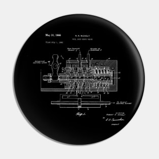 Fail Safe Servo Valve Vintage Patent Hand Drawing Pin