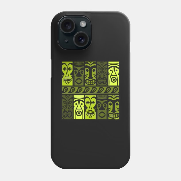 Keen Green Tikis! Phone Case by ErinKantBarnard