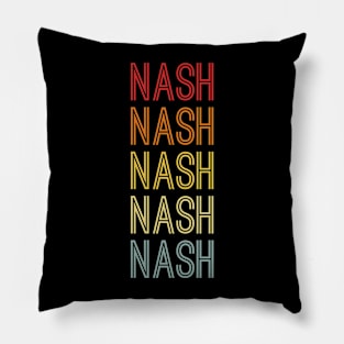 Nash Name Vintage Retro Pattern Pillow