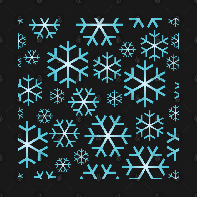 Blue Christmas Snowflakes Pattern by inotyler