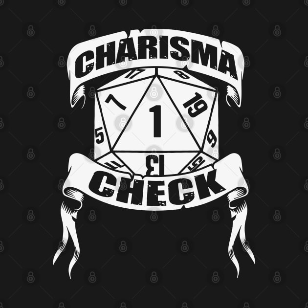 D1 Charisma Check Critical Fail Dungeons RPG D20 Tabletop Gamer by TheBeardComic