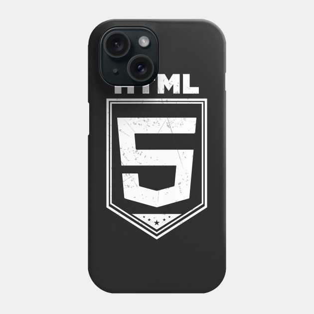 HTML5 Vintage Style Logo Shirt for Web Developers Phone Case by mangobanana