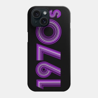 1970s Vintage Purple Disco Font Phone Case