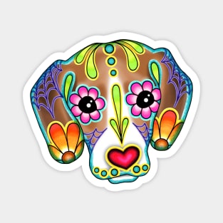 Beagle - Day of the Dead Sugar Skull Dog Magnet