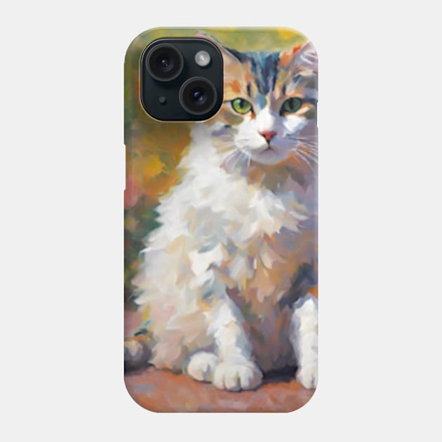 impressionism art cat pt2 Phone Case by cloudviewv2