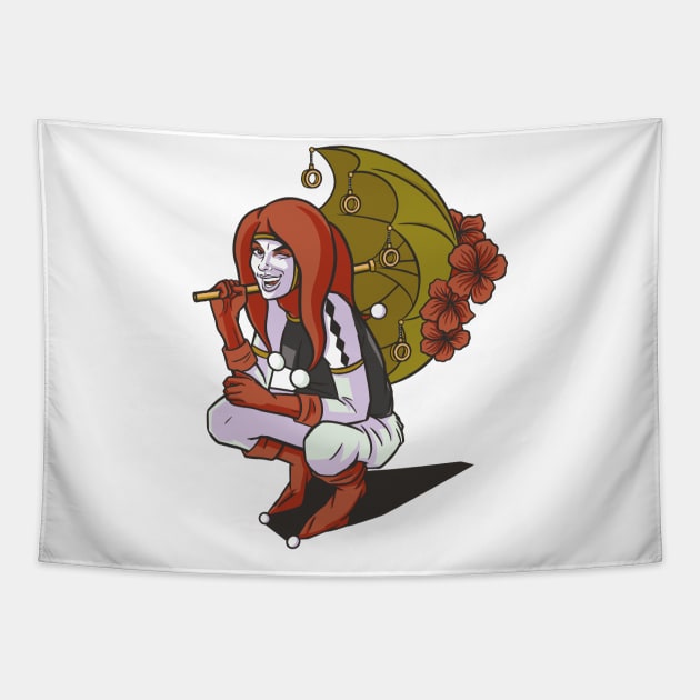 Costume Woman P R t shirt Tapestry by LindenDesigns