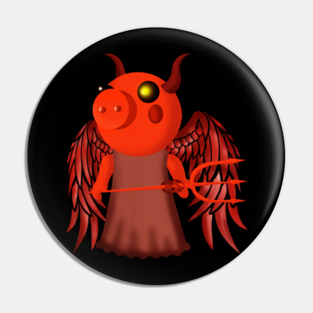 Piggy Roblox Devil Piggy Roblox Pin Teepublic - roblox satan shirt