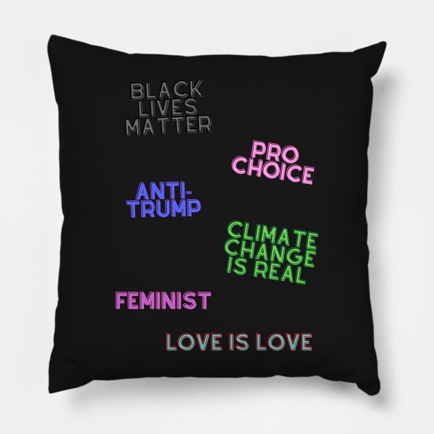 Liberal Sticker Pack Pillow by stickersbyjori