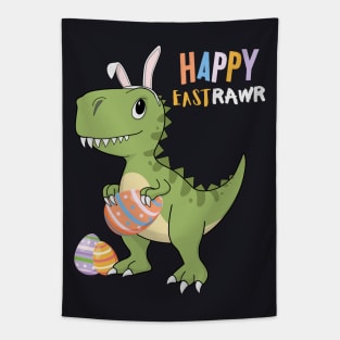 Happy Eastrawr T Rex Dinosaur Easter Eggs Tapestry