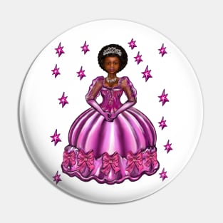 Princess -  Black Afro Princess in purple with stars  vi ! beautiful  black girl with Afro hair, brown eyes and dark brown skin. Hair love ! Pin