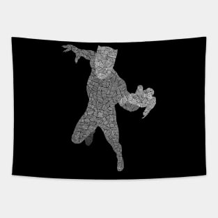 Black Panther - white Tapestry