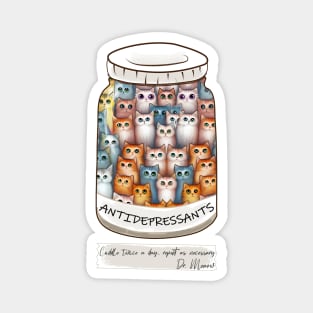 Cat Antidepressants Funny Dr. Prescription Magnet