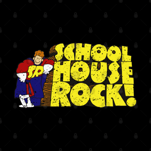 Schoolhouse Rock 70s Cartoon Vintage Logo by Mandra