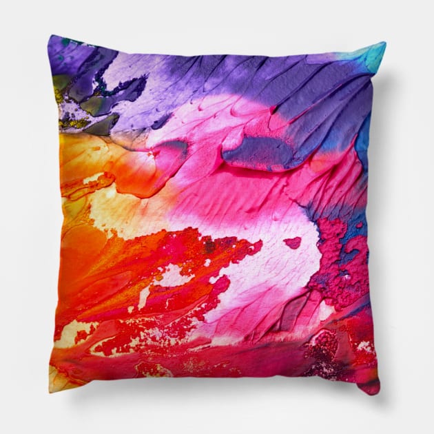 Abstract colors Pillow by nikovega21