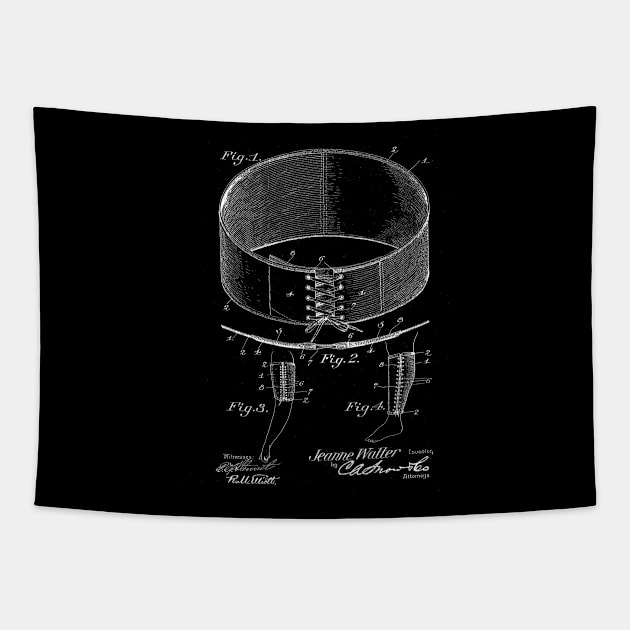 Bandage Vintage Patent Drawing Tapestry by TheYoungDesigns