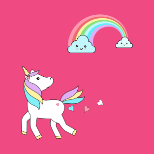 Sweet unicorn and clouds T-Shirt