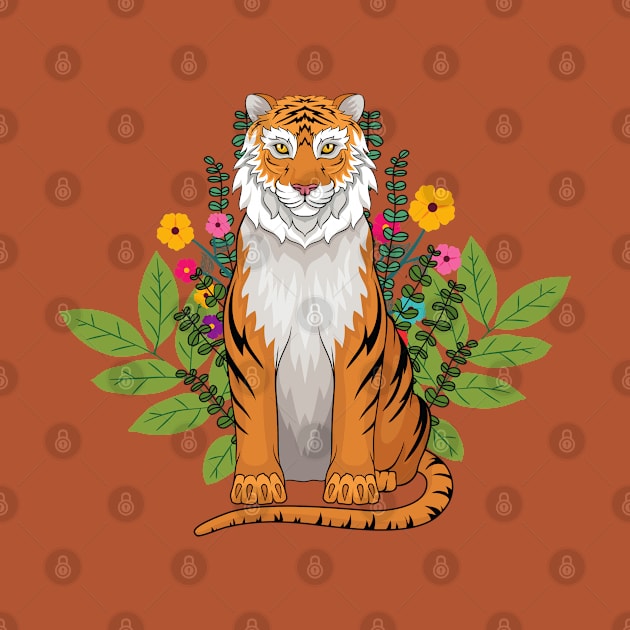 Floral Tiger by leBoosh-Designs