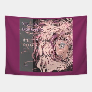 DISHEVELED SHE PINK Tapestry