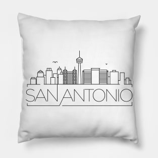 San Antonio Minimal Skyline Pillow