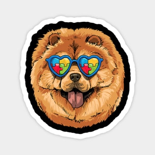 Chow Chow Dog Autism Awareness Magnet